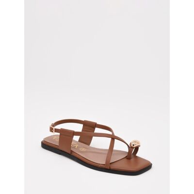Montevita Platte Sandaal Ganci Camel 41 Montevita Platte Sandaal Ganci Camel 41