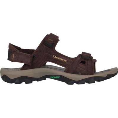 Karrimor Leren sandalen voor heren met Antibes-logo (Bruin) 40.5 Karrimor Leren sandalen voor heren met Antibes-logo (Bruin) 40.5