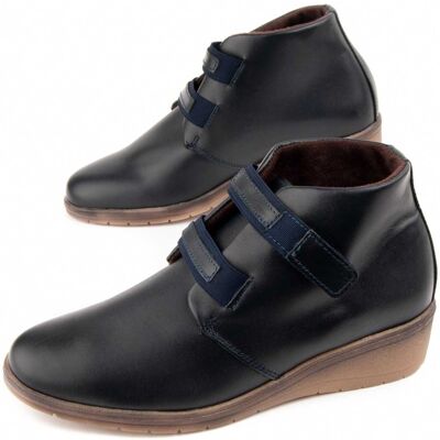 Purapiel Wedge Enkelboot Akilav Blauw 39 Purapiel Wedge Enkelboot Akilav Blauw 39