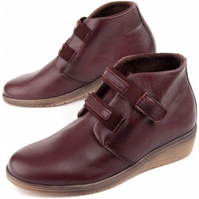 Purapiel Wedge Enkelboot Akilav Bordeaux 39 Purapiel Wedge Enkelboot Akilav Bordeaux 39