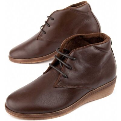 Purapiel Wedge Enkelboot Akila2 Bruin 37 Purapiel Wedge Enkelboot Akila2 Bruin 37