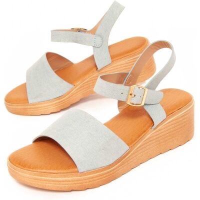 Montevita Wedge Sandal Tiril Blue 37 Montevita Wedge Sandal Tiril Blue 37