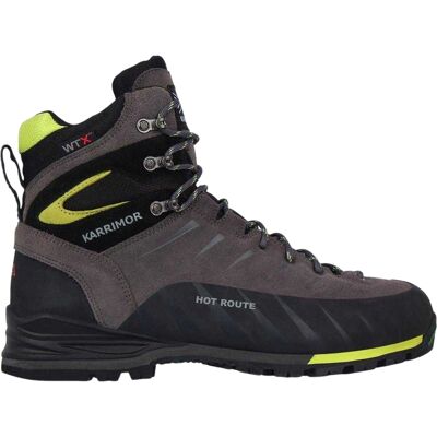Karrimor Heren Hot Route Leder Waterdichte Wandelschoenen (Houtskool/kalk) 43 Karrimor Heren Hot Route Leder Waterdichte Wandelschoenen (Houtskool/kalk) 43