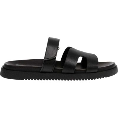 Steve Madden Kinderen/Kids Missile-E leren platte slippers (Zwart) 30 Steve Madden Kinderen/Kids Missile-E leren platte slippers (Zwart) 30