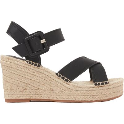 Boss Espadrilles met bandjes en sleehak voor dames (Zwart) 36 Boss Espadrilles met bandjes en sleehak voor dames (Zwart) 36