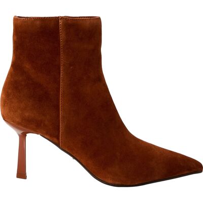 Steve Madden Sabine suède enkellaarsjes met lage hak voor dames (Cognac) 37 Steve Madden Sabine suède enkellaarsjes met lage hak voor dames (Cognac) 37