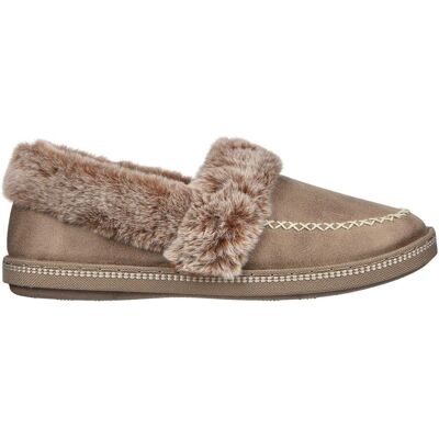 Skechers Dames Cosy CampF Leren Pantoffels (Taupe) 36 Skechers Dames Cosy CampF Leren Pantoffels (Taupe) 36