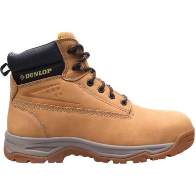 Dunlop Veiligheidslaarzen voor heren van nubuck met stalen neus (Honing) 43 Dunlop Veiligheidslaarzen voor heren van nubuck met stalen neus (Honing) 43