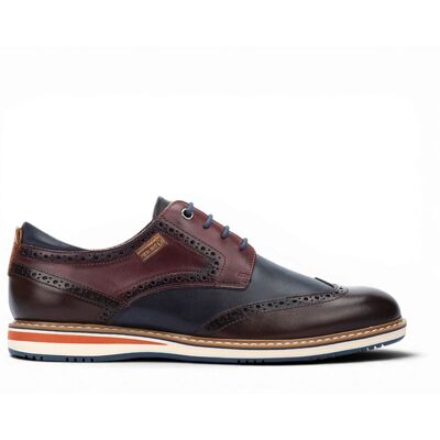 Pikolinos heren bruine bordeauxrode leren Brogue veterschoenen Oxford schoenen - Avila 42 Pikolinos heren bruine bordeauxrode leren Brogue veterschoenen Oxford schoenen - Avila 42