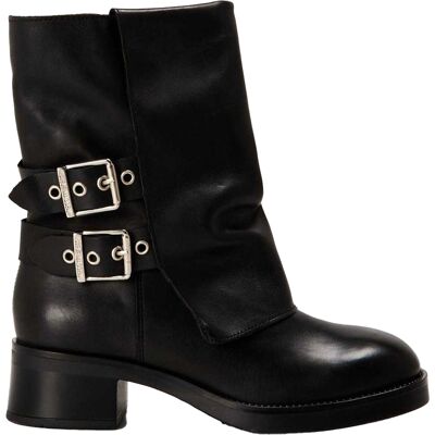 Steve Madden Dames Bonfire Trench Metallic Blokhak Enkellaarsjes (Zwart) 37 Steve Madden Dames Bonfire Trench Metallic Blokhak Enkellaarsjes (Zwart) 37