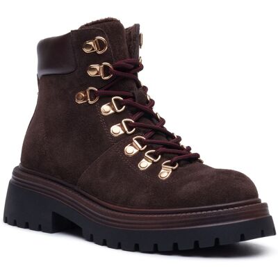 Hush Puppies Robyn Hiker Suède Dames CHOCOLATE Hakken Enkellaarsjes 37 Hush Puppies Robyn Hiker Suède Dames CHOCOLATE Hakken Enkellaarsjes 37