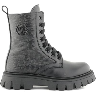 Philipp Plein Platte Enkellaarsjes Hexagon 31.5 EU Philipp Plein Platte Enkellaarsjes Hexagon 31.5 EU