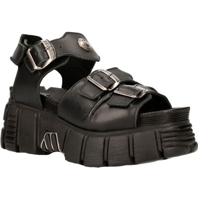 New Rock Unisex metalen Zwarte Punk Sandaal Laarzen - M-BIOS101-C2 46 New Rock Unisex metalen Zwarte Punk Sandaal Laarzen - M-BIOS101-C2 46