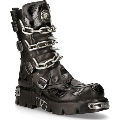 New Rock zwarte puntige gotische laarzen met halfhoge kuit-727-S1 36 New Rock zwarte puntige gotische laarzen met halfhoge kuit-727-S1 36