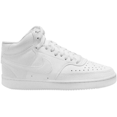 Nike Hoge sneakers met platte zool voor dames uit de Court Vision-collectie (Wit) 40.5 Nike Hoge sneakers met platte zool voor dames uit de Court Vision-collectie (Wit) 40.5