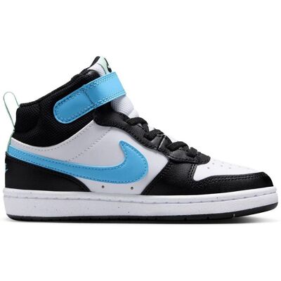Nike Hoge sneakers voor jongens van Court Borough (Wit/blauw/zwart) 29 Nike Hoge sneakers voor jongens van Court Borough (Wit/blauw/zwart) 29