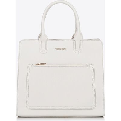 Wittchen Dames 13" Laptoptas in Imitatieleer Crème One Size Wittchen Dames 13" Laptoptas in Imitatieleer Crème One Size