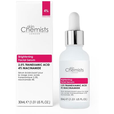 skinChemists Verhelderend gezichtsserum met 2,5% tranexaminezuur en 4% niacinamide (30 ml) One Size skinChemists Verhelderend gezichtsserum met 2,5% tranexaminezuur en 4% niacinamide (30 ml) One Size