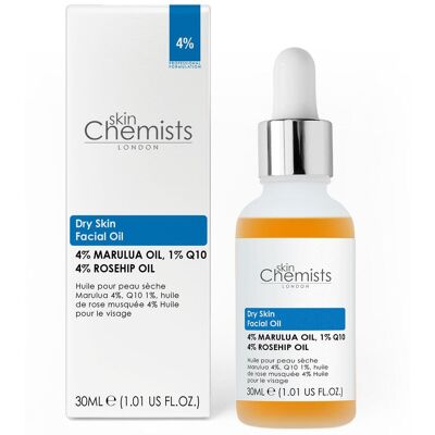 skinChemists Anti-aging gezichtsserum voor de droge huid met 4% marula-olie, 1% Q10 en 4% rozenbottelolie (30 ml). One Size skinChemists Anti-aging gezichtsserum voor de droge huid met 4% marula-olie, 1% Q10 en 4% rozenbottelolie (30 ml). One Size
