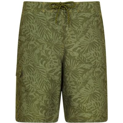 Mountain Warehouse Heren Ocean Tropical Boardshorts (Donker Khaki) L Mountain Warehouse Heren Ocean Tropical Boardshorts (Donker Khaki) L