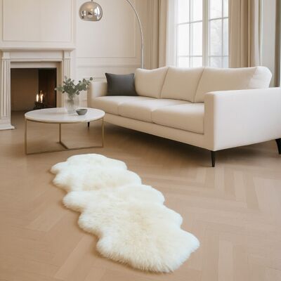 Infinity Leather Echte schapenvacht ivoor dubbel natuurlijk zijdeachtig zacht echt wollen tapijt One Size Infinity Leather Echte schapenvacht ivoor dubbel natuurlijk zijdeachtig zacht echt wollen tapijt One Size