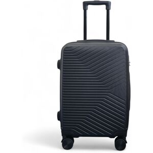 Infinity Leather Harde schaal zwarte cabine 48 x 37 x 20 cm veilige bagagekoffer geschikt voor Easyjet, Ryanair S Infinity Leather Harde schaal zwarte cabine 48 x 37 x 20 cm veilige bagagekoffer geschikt voor Easyjet, Ryanair S