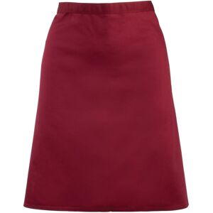Premier Unisex Volwassenencollectie Halflang Taille Schort (Bourgondië) One Size Premier Unisex Volwassenencollectie Halflang Taille Schort (Bourgondië) One Size