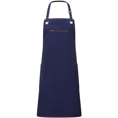 Premier Unisex Volwassenen Gerst Duurzaam Volledig Schort met Contraststiksel (Navy/Camel) One Size Premier Unisex Volwassenen Gerst Duurzaam Volledig Schort met Contraststiksel (Navy/Camel) One Size