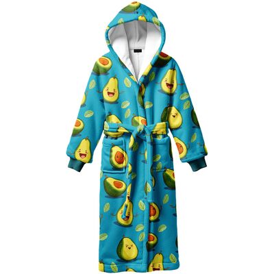 Mr. Gugu & Miss Go "Happy Avocado" Sherpa badjas S/M Mr. Gugu & Miss Go "Happy Avocado" Sherpa badjas S/M