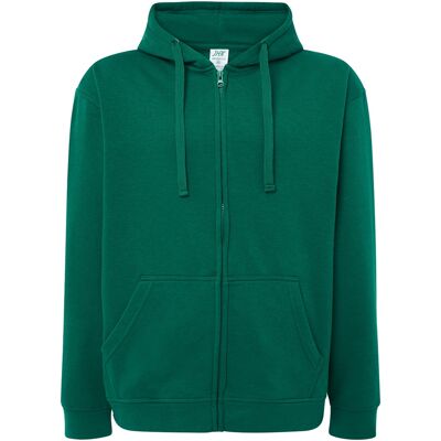 JHK Unisex effen capuchon met rits voor volwassenen (Kelly Groen) 2XL JHK Unisex effen capuchon met rits voor volwassenen (Kelly Groen) 2XL