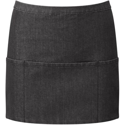 Premier Colours Collectie Denim schort met 3 zakken (Zwarte denim) One Size Premier Colours Collectie Denim schort met 3 zakken (Zwarte denim) One Size