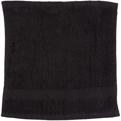 Towel City Luxe Gezichtshanddoek (Zwart) One Size Towel City Luxe Gezichtshanddoek (Zwart) One Size