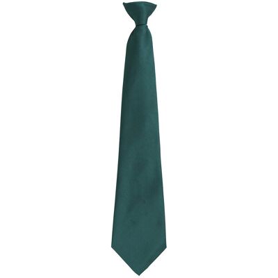 Premier Unisex volwassen kleuren modieuze effen Clip-On stropdas (Fles) One Size Premier Unisex volwassen kleuren modieuze effen Clip-On stropdas (Fles) One Size