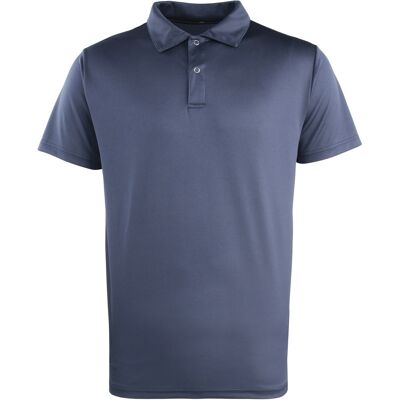 Premier Unisex Coolchecker Studded Plain Polo Shirt (Marine) M Premier Unisex Coolchecker Studded Plain Polo Shirt (Marine) M