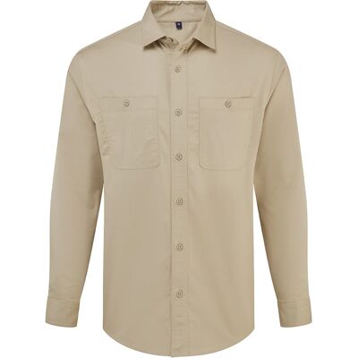 Premier Unisex Volwassen Utility 2.0 Shirt (Khaki Bruin) XS Premier Unisex Volwassen Utility 2.0 Shirt (Khaki Bruin) XS