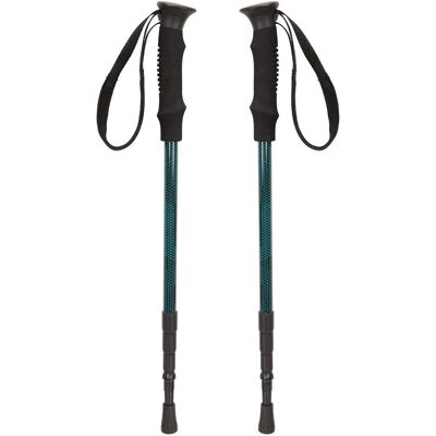 Mountain Warehouse Compact Wandelstok (Verpakking van 2) (Blauwgroen) One Size Mountain Warehouse Compact Wandelstok (Verpakking van 2) (Blauwgroen) One Size
