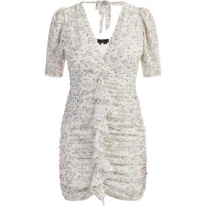 Faina Gedrapeerde jurk Dames Wol Wit Veelkleurig M Faina Gedrapeerde jurk Dames Wol Wit Veelkleurig M