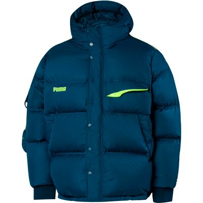 Puma x Ader Fout Down Pufferjas met capuchon Blauw - Heren 2XS Puma x Ader Fout Down Pufferjas met capuchon Blauw - Heren 2XS