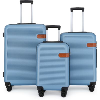 Infinity Leather Hardshell Blue Navy Cabine Kofferset Robuuste ABS Lichtgewicht Bagage Vakantietas One Size Infinity Leather Hardshell Blue Navy Cabine Kofferset Robuuste ABS Lichtgewicht Bagage Vakantietas One Size
