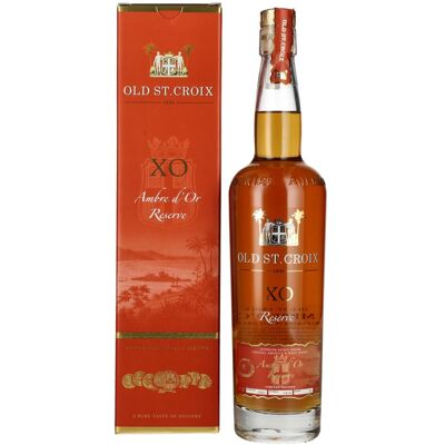 Old St. Croix A.H. Riise X.O. Ambre d'Or Reserve 42% Vol. 0,7l in geschenkverpakking Old St. Croix A.H. Riise X.O. Ambre d'Or Reserve 42% Vol. 0,7l in geschenkverpakking