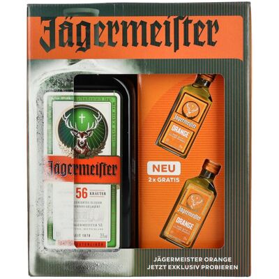 Jägermeister On Pack 34,9% Vol. 0,7l met 2 Jägermeister Orange 0,02l Jägermeister On Pack 34,9% Vol. 0,7l met 2 Jägermeister Orange 0,02l
