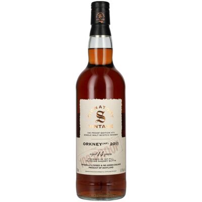 Ondertekenaar Vintage Signatory Vintage 100 Proof ORKNEY (HP) 14 Years Old Oloroso Sherry Butts #71 2011 57,1% Vol. 0,7l Ondertekenaar Vintage Signatory Vintage 100 Proof ORKNEY (HP) 14 Years Old Oloroso Sherry Butts #71 2011 57,1% Vol. 0,7l