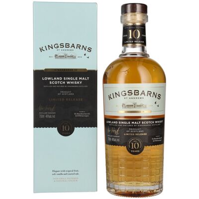 Kingsbarns Whisky Kingsbarns 10 Years Old Lowland Single Malt Scotch Whisky Limited Release 46% Vol. 0,7l in geschenkverpakking Kingsbarns Whisky Kingsbarns 10 Years Old Lowland Single Malt Scotch Whisky Limited Release 46% Vol. 0,7l in geschenkverpakking