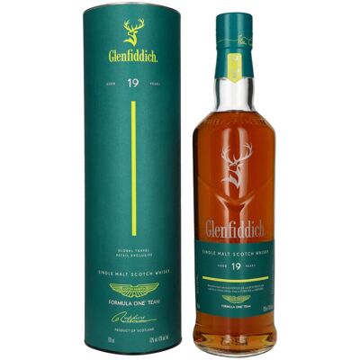 Glenfiddich 19 Years Old ASTON MARTIN FORMULA ONE TEAM Single Malt Scotch Whisky 43% Vol. 0,7l in geschenkverpakking Glenfiddich 19 Years Old ASTON MARTIN FORMULA ONE TEAM Single Malt Scotch Whisky 43% Vol. 0,7l in geschenkverpakking