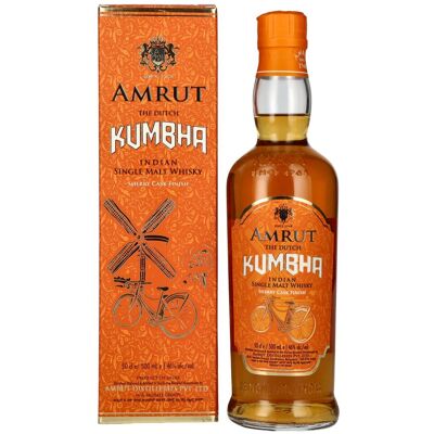 Amrut Whisky Amrut THE DUTCH KUMBHA Single Malt Whisky Sherry Cask Finish 46% Vol. 0,5l in geschenkverpakking Amrut Whisky Amrut THE DUTCH KUMBHA Single Malt Whisky Sherry Cask Finish 46% Vol. 0,5l in geschenkverpakking