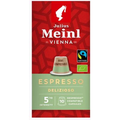 Julius Meinl Inspresso Espresso Bio Fairtrade 10 capsules - koffie capsules Julius Meinl Inspresso Espresso Bio Fairtrade 10 capsules - koffie capsules