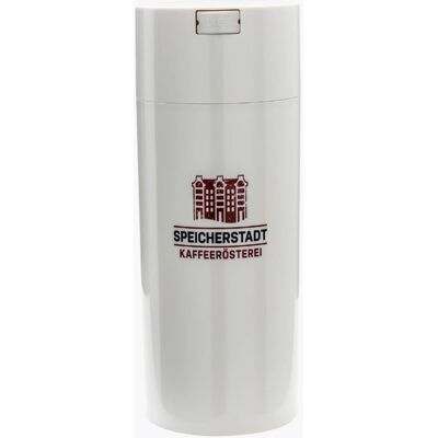 Speicherstadt Coffeevac Koffieblikken Wit 2,35 l 26 cm Hoogte x 12,2 cm Diameter Luchtdicht bewaarblik voor versere koffiebonen Speicherstadt Coffeevac Koffieblikken Wit 2,35 l 26 cm Hoogte x 12,2 cm Diameter Luchtdicht bewaarblik voor versere koffiebonen