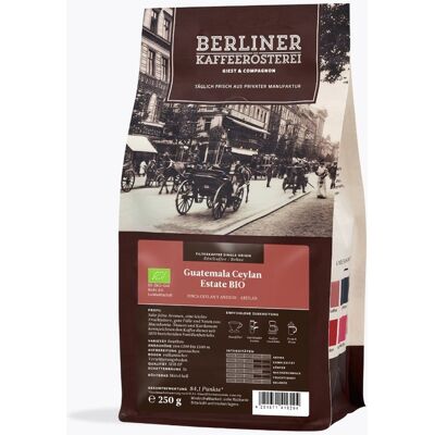 Berliner Kaffeerösterei Guatemala Finca Ceylan Bio 250g - Koffie Berliner Kaffeerösterei Guatemala Finca Ceylan Bio 250g - Koffie