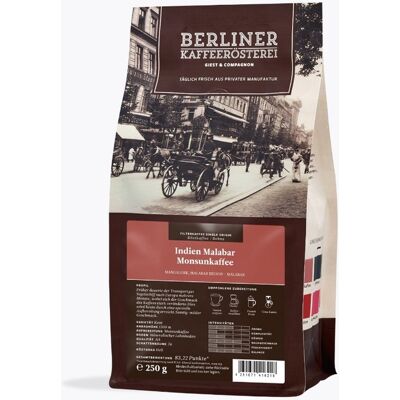 Berliner Kaffeerösterei India Malabar Monsoon Koffie - Koffie Berliner Kaffeerösterei India Malabar Monsoon Koffie - Koffie