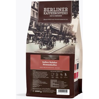 Berliner Kaffeerösterei India Malabar Monsoon Koffie - Koffie Berliner Kaffeerösterei India Malabar Monsoon Koffie - Koffie